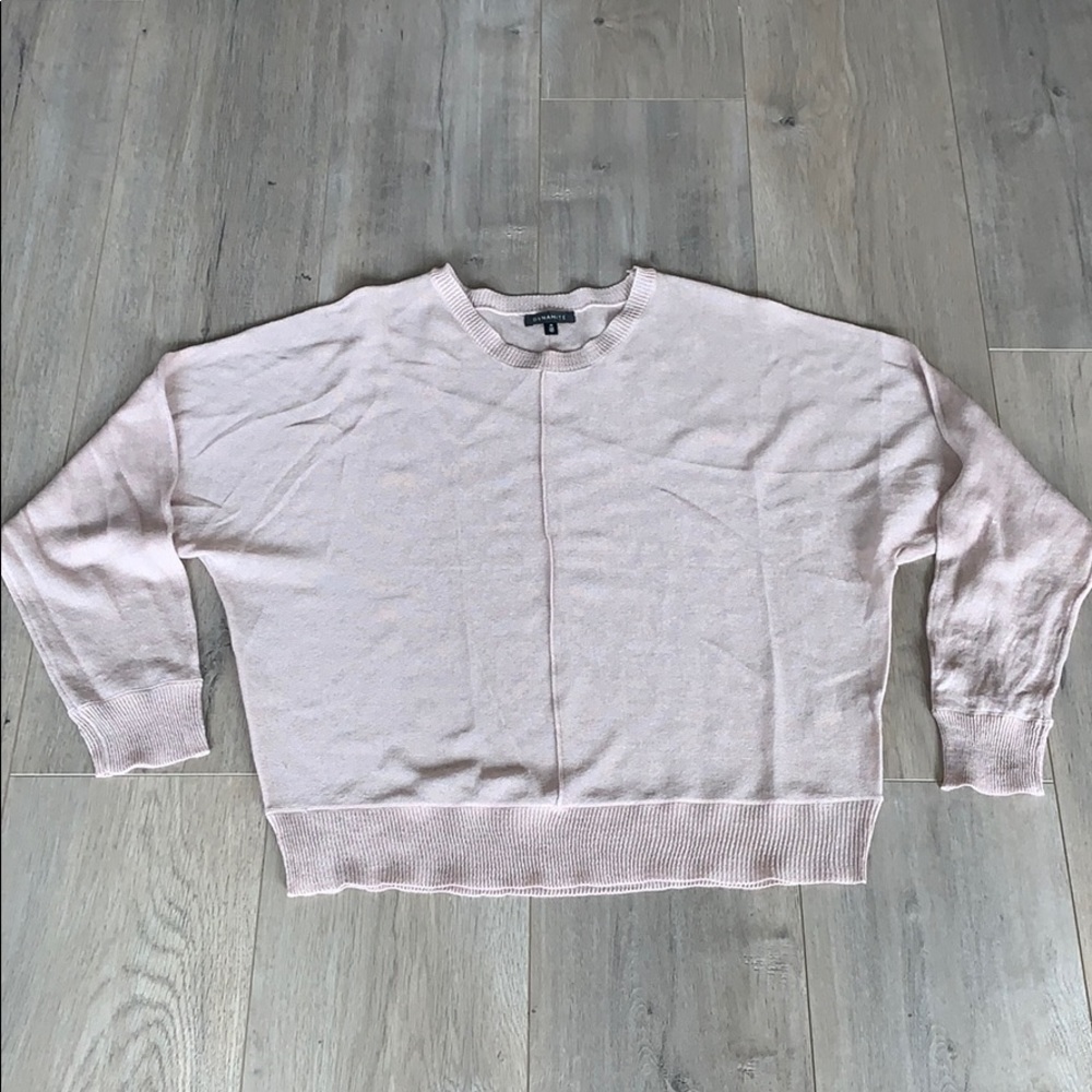 Dynamite Blush Pink Sheer Top Medium